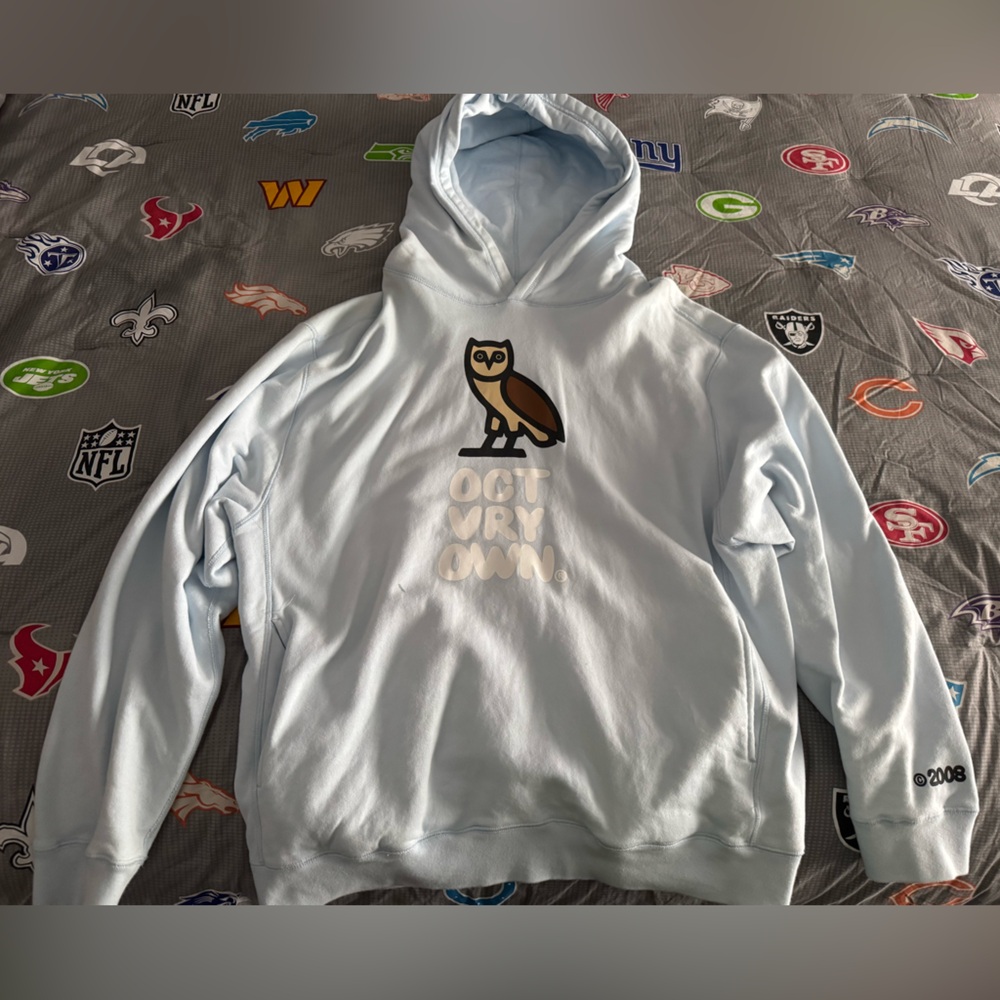 Men's OVO Very Own Light Blue Hoodie Size XXL